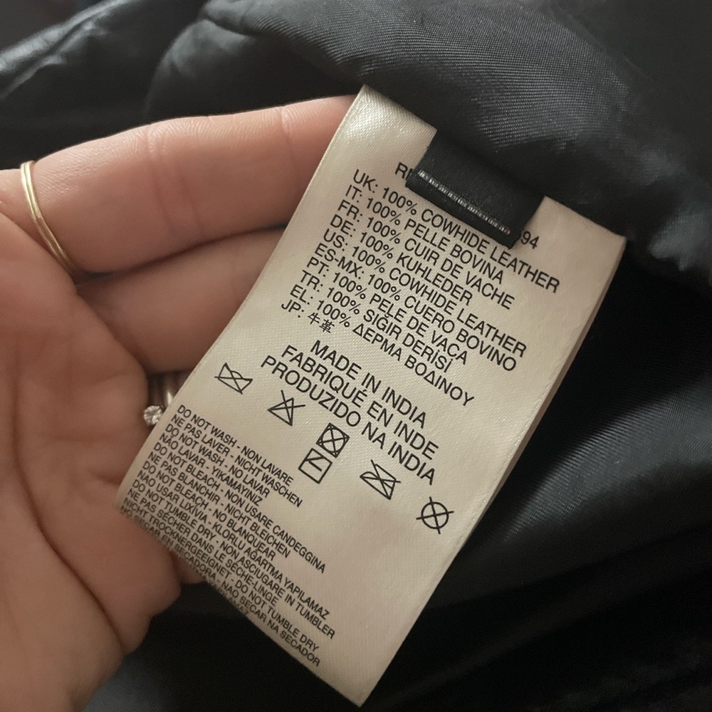 Diesel Black Gold Leather Jacket - Picture 5 of 6